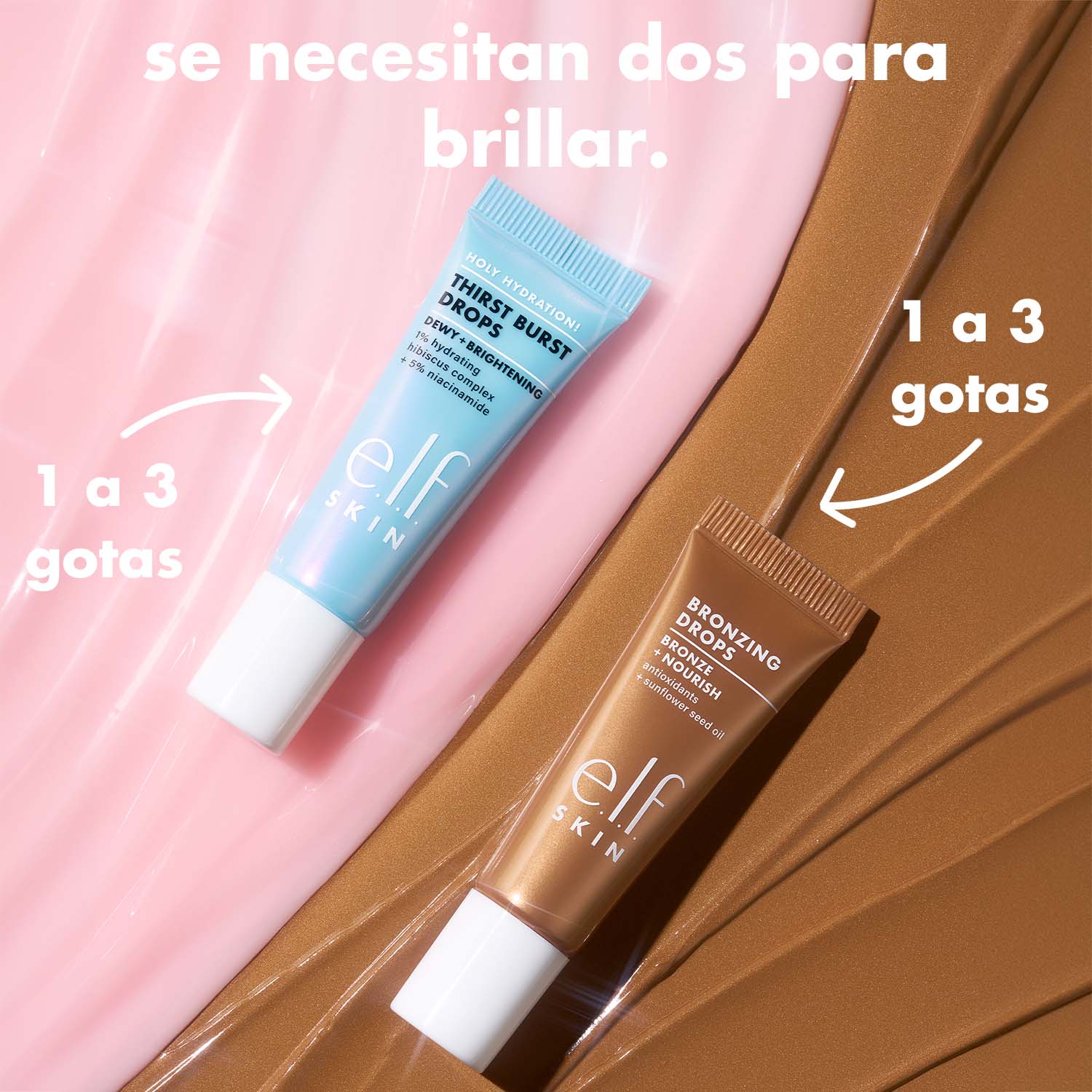 E.L.F. THE HOTTEST DROPS DUO (DÚO DE SÉRUM ILUMINADOR Y BRONCEADOR EN FORMATO VIAJE)